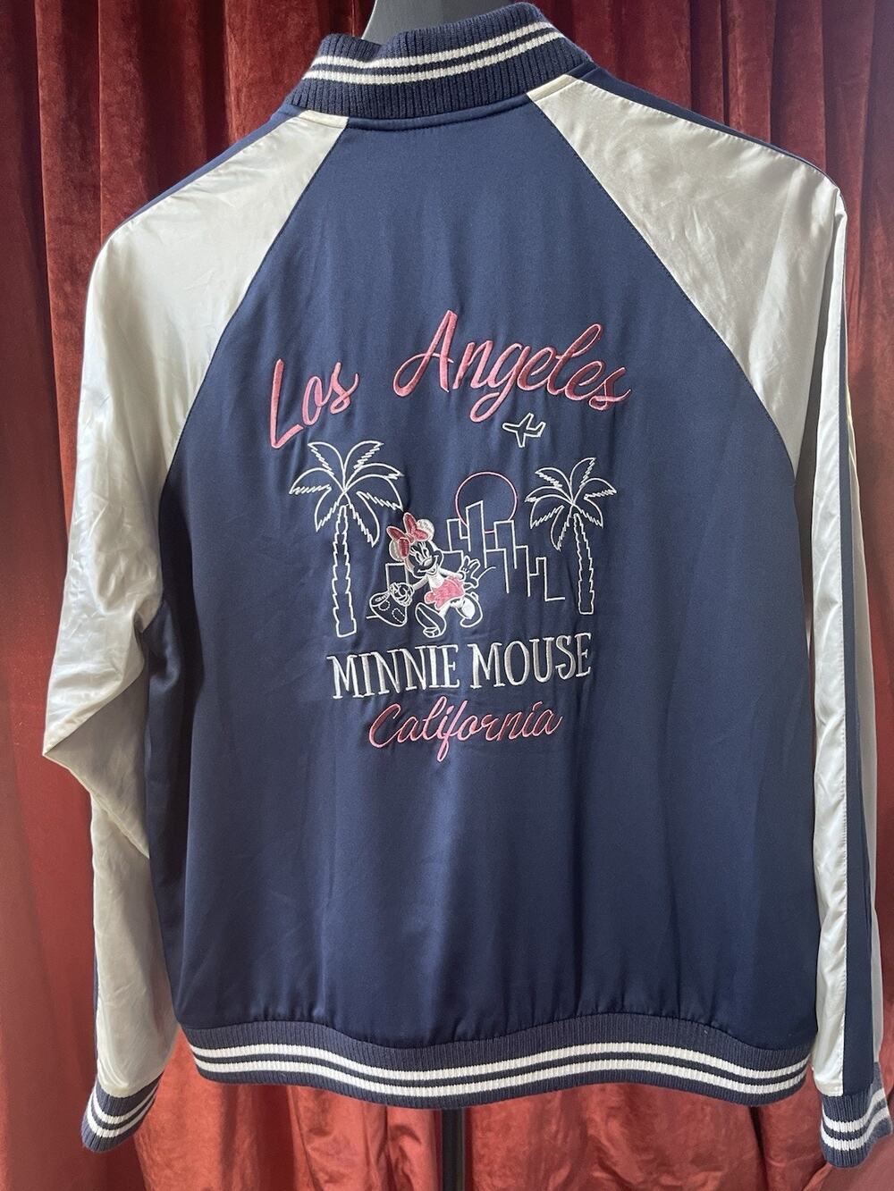 Disney SILK LA Minnie Mouse CA Jacket in size M UNIQLO varsity bomber jacket